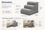 Aveland Pet Stairs dimensions and step heights