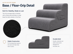 Aveland Pet Stairs base and floor-grip detail