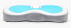 Side profile of the Coccyx Seat Cushion showing the sculpted 3D contour, front-to-back taper and wraparound zip