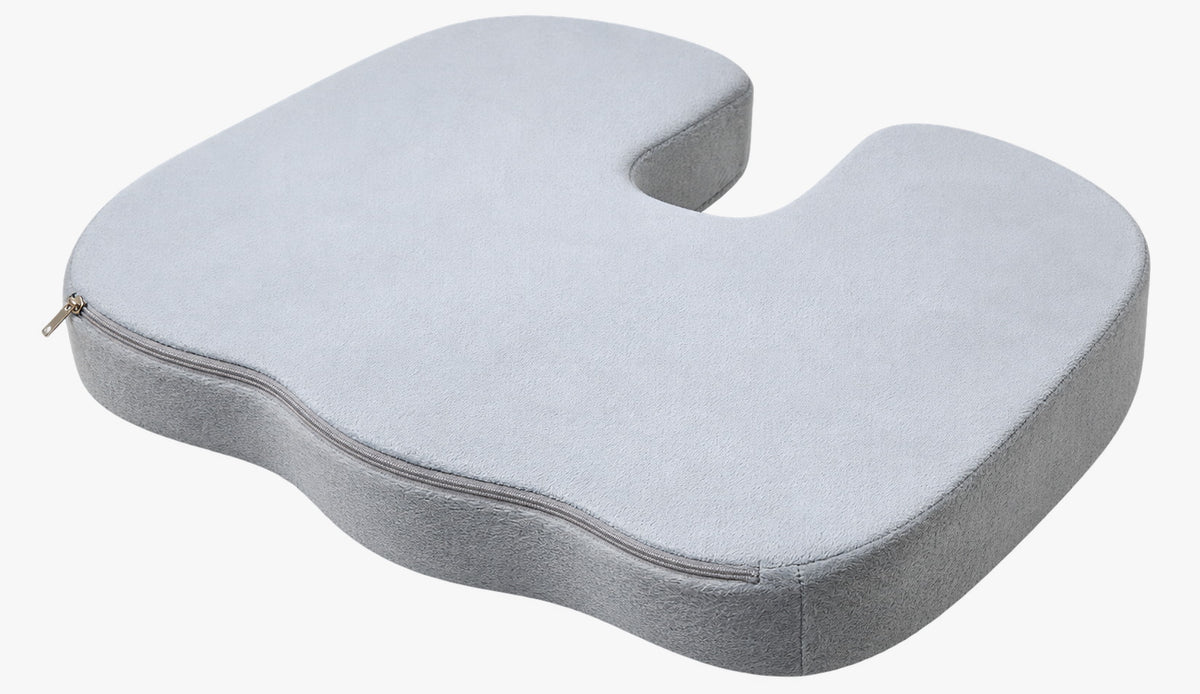 Underside of the cushion showing the grippy woven fabric base